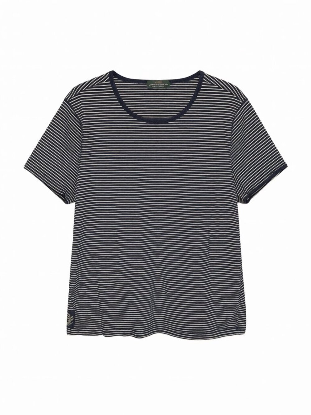 Lauren Jeans Co. Ralph Lauren Navy White Women's Striped Tee S Navy Short Sleeve